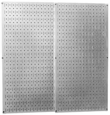 Wall Control 32 in. x 32 in. Industrial Metal Pegboard Pack, Galvanized Steel