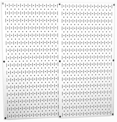 Wall Control 32 in. x 32 in. Industrial Metal Pegboard Pack, White