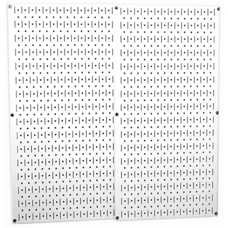 Wall control 32 in x 32 in Industrial Metal Pegboard Pack White Pegboards