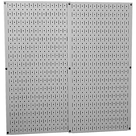 Wall Control Storage Systems - 4' Metal Pegboard Standard Tool Storage Kit  - Red Toolboard & White Accessories