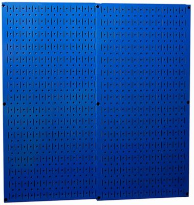 Wall Control 32 in. x 32 in. Industrial Metal Pegboard Pack, Blue