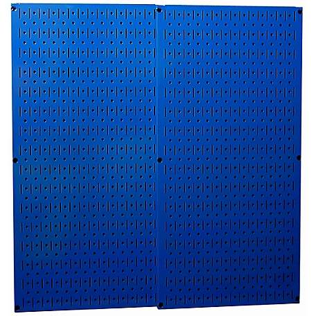 Wall Control 32 in. x 32 in. Industrial Metal Pegboard Pack, Blue