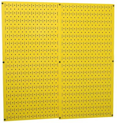 Wall Control 32 in. x 32 in. Industrial Metal Pegboard Pack, Yellow