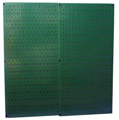 Wall Control 32 in. x 32 in. Industrial Metal Pegboard Pack, Green