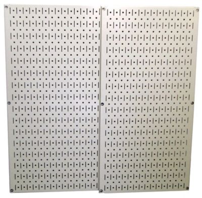 Wall Control 32 in. x 32 in. Industrial Metal Pegboard Pack, Beige