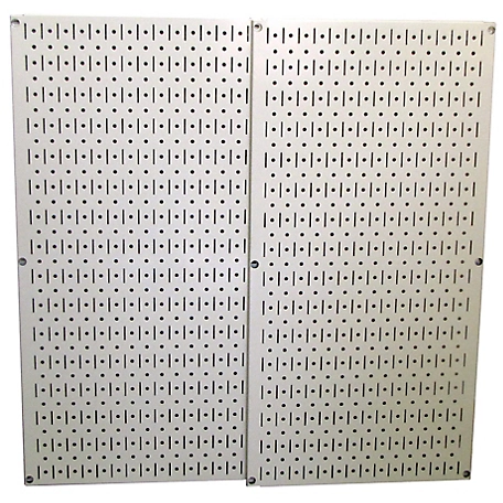 Wall Control 32 in. x 32 in. Industrial Metal Pegboard Pack, Beige