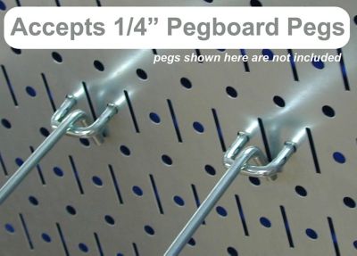 Image showing  32 in. x 48 in. Industrial Metal Pegboard Standard Tool Storage Kit, Gray/Blue