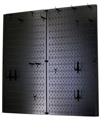 Image showing  Industrial Metal Pegboard Kitchen Organizer Kit, 32 in. x 32 in., Black/Black