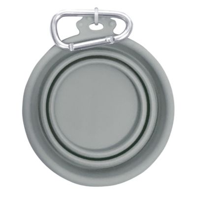 Image showing  Collapsible Dishwasher Safe Silicone Travel Pet Bowl, 0.88 Cup, Grey, 1-Pack