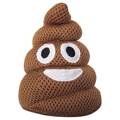 foufouBRANDS Poop Emoji Plush Dog Toy with Squeaker