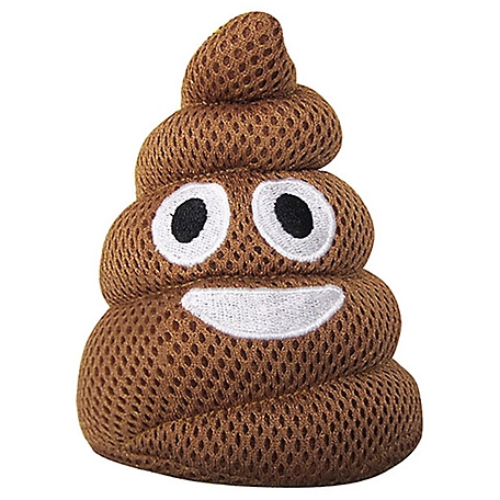 foufouBRANDS Poop Emoji Plush Dog Toy with Squeaker