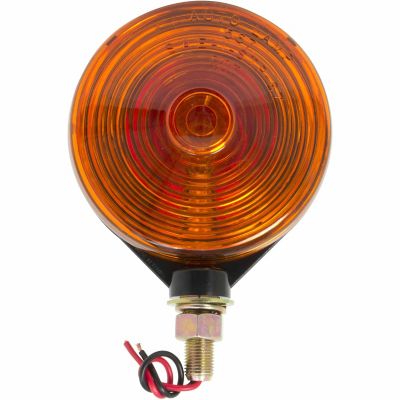 Image showing  5-5/8 in. 12V Double-Faced Round Stop/Tail/Turn/Park Light, Red/Amber