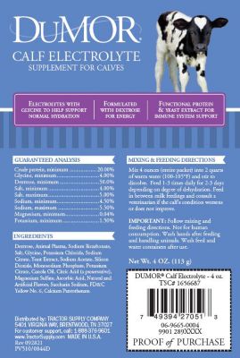 DuMOR Calf Electrolyte Supplement, 4 oz.