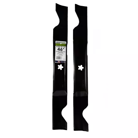 MaxPower 46 in Deck Blade Set for Craftsman Husqvarna Poulan Mowers Replaces OEM 405380 532-405380 PP21011 2 Pack Mower Blades