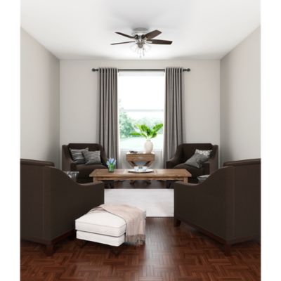 Image showing  42 in. 3-Speed Indoor Newsome Low-Profile Ceiling Fan with LED Light Kit and Pull Chain