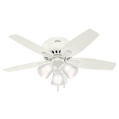 Hunter 42 in. 3-Speed Indoor Newsome Low-Profile Ceiling Fan with LED Light Kit and Pull Chain