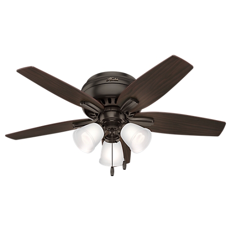 Hunter 42 in. Newsome Low-Profile Ceiling Fan with LED Light Kit and Pull Chain
