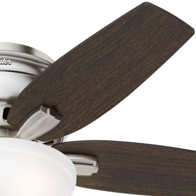 Image showing  42 in. 3-Speed Indoor Newsome Low-Profile Ceiling Fan with LED Light Kit and Pull Chain, Fresh White