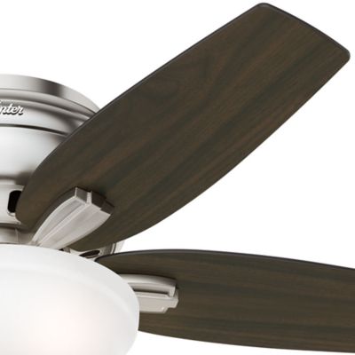 Image showing  42 in. 3-Speed Indoor Newsome Low-Profile Ceiling Fan with LED Light Kit and Pull Chain, Fresh White