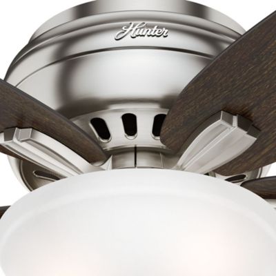 Image showing  42 in. 3-Speed Indoor Newsome Low-Profile Ceiling Fan with LED Light Kit and Pull Chain, Fresh White