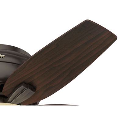 Image showing  42 in. 3-Speed Indoor Newsome Low-Profile Ceiling Fan with LED Light Kit and Pull Chain, Fresh White