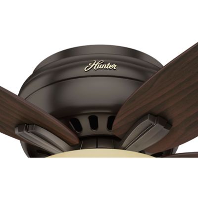 Image showing  42 in. 3-Speed Indoor Newsome Low-Profile Ceiling Fan with LED Light Kit and Pull Chain, Fresh White