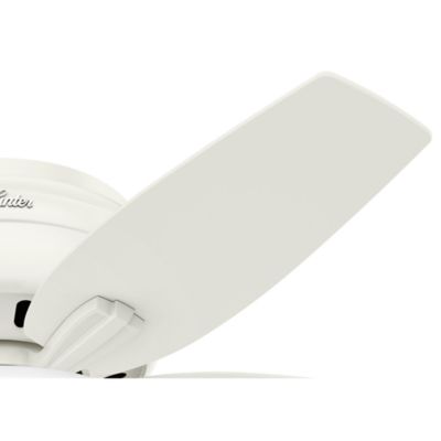 Image showing  42 in. 3-Speed Indoor Newsome Low-Profile Ceiling Fan with LED Light Kit and Pull Chain, Fresh White