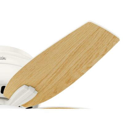 Image showing  42 in. 3-Speed Indoor Newsome Low-Profile Ceiling Fan with LED Light Kit and Pull Chain, Fresh White