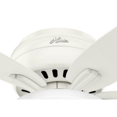 Image showing  42 in. 3-Speed Indoor Newsome Low-Profile Ceiling Fan with LED Light Kit and Pull Chain, Fresh White