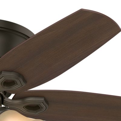 Image showing  42 in. 3-Speed Indoor Builder Low-Profile Ceiling Fan with LED Light Kit and Pull Chain, Brushed Nickel
