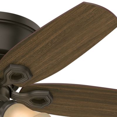 Image showing  42 in. 3-Speed Indoor Builder Low-Profile Ceiling Fan with LED Light Kit and Pull Chain, Brushed Nickel