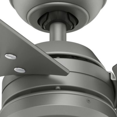 Image showing  52 in. 3-Speed Indoor/Outdoor Cassius Damp-Rated Ceiling Fan with Pull Chain, Matte Black