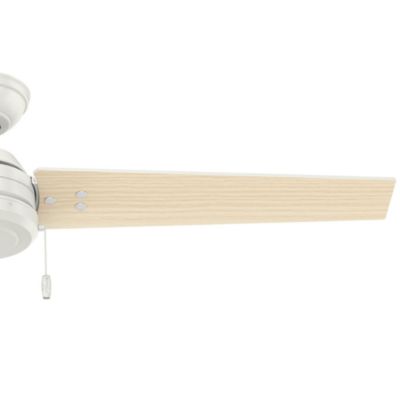 Image showing  52 in. 3-Speed Indoor/Outdoor Cassius Damp-Rated Ceiling Fan with Pull Chain, Matte Black