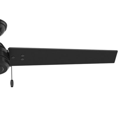 Image showing  52 in. 3-Speed Indoor/Outdoor Cassius Damp-Rated Ceiling Fan with Pull Chain, Matte Black