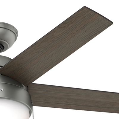 Image showing  46 in. 3-Speed Indoor Anslee Ceiling Fan with LED Light Kit and Pull Chain, Fresh White