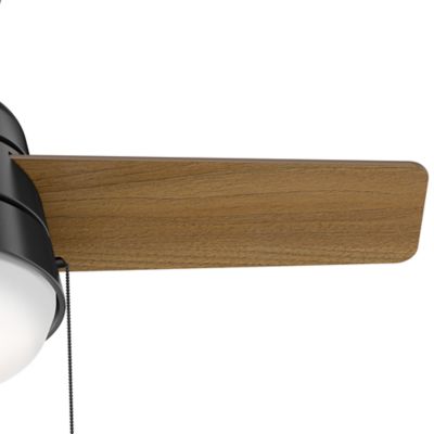 Image showing  36 in. 3-Speed Indoor Aker Ceiling Fan with LED Light Kit and Pull Chain, Fresh White