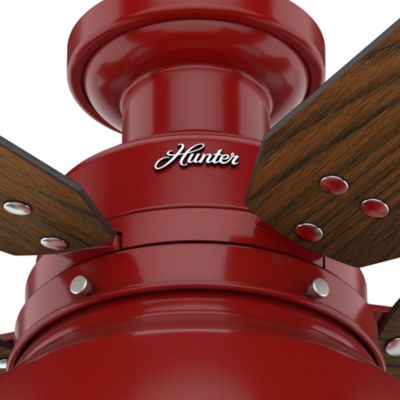 Image showing  52 in. 3-Speed Indoor/Outdoor Mill Valley Low-Profile Damp-Rated Ceiling Fan with LED Light Kit, Matte Silver