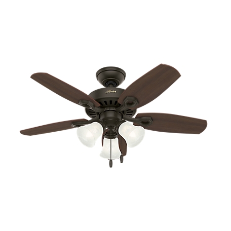 Hunter 42 in. Builder Ceiling Fan with LED Light Kit and Pull Chain, Bronze