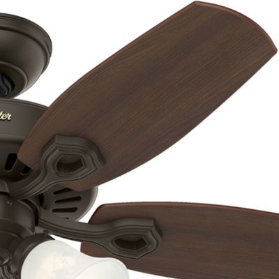 Image showing  42 in. 3-Speed Builder Ceiling Fan with LED Light Kit and Pull Chain, Bronze