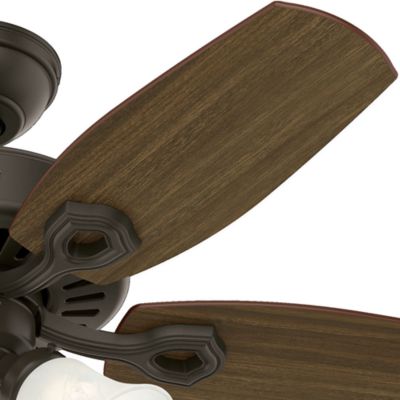 Image showing  42 in. 3-Speed Builder Ceiling Fan with LED Light Kit and Pull Chain, Bronze