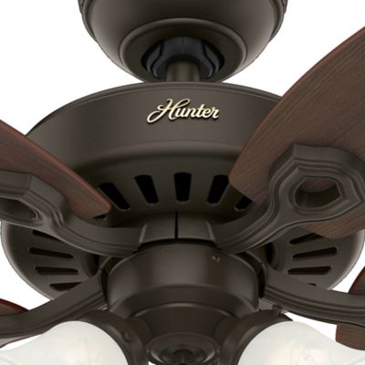 Image showing  42 in. 3-Speed Builder Ceiling Fan with LED Light Kit and Pull Chain, Bronze