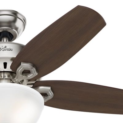 Image showing  42 in. 3-Speed Indoor Builder Ceiling Fan with LED Light Kit and Pull Chain, Brushed Nickel