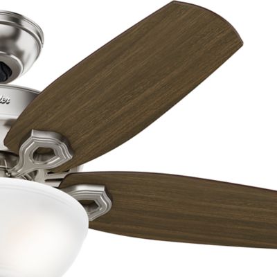 Image showing  42 in. 3-Speed Indoor Builder Ceiling Fan with LED Light Kit and Pull Chain, Brushed Nickel