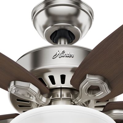 Image showing  42 in. 3-Speed Indoor Builder Ceiling Fan with LED Light Kit and Pull Chain, Brushed Nickel
