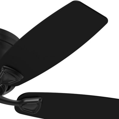 Image showing  48 in. 3-Speed Indoor/Outdoor Sea Wind Low-Profile Ceiling Fan with Pull Chain, White