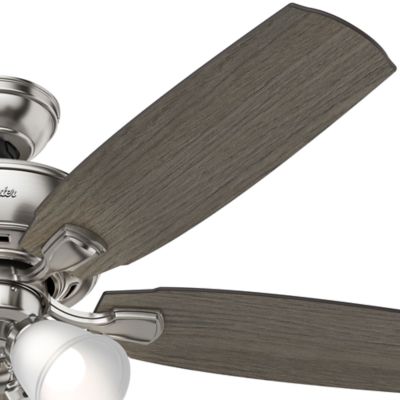Image showing  52 in. 3-Speed Indoor Amberlin Ceiling Fan with LED Light Kit and Pull Chain, Bronze
