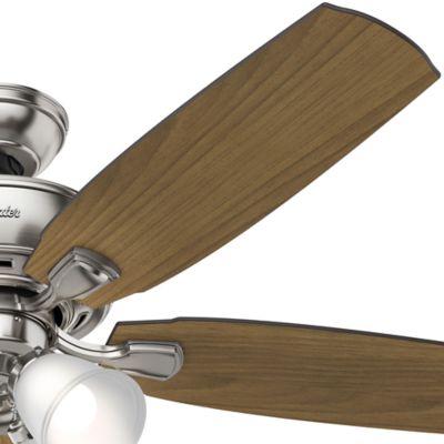 Image showing  52 in. 3-Speed Indoor Amberlin Ceiling Fan with LED Light Kit and Pull Chain, Bronze