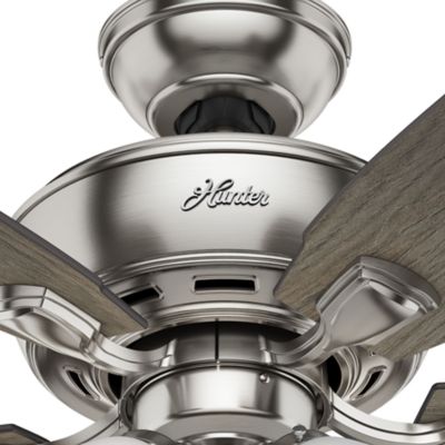 Image showing  52 in. 3-Speed Indoor Amberlin Ceiling Fan with LED Light Kit and Pull Chain, Bronze