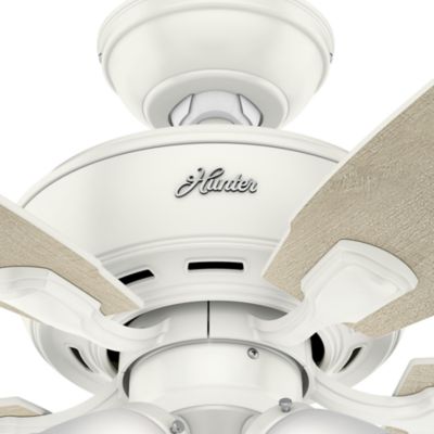 Image showing  52 in. 3-Speed Indoor Amberlin Ceiling Fan with LED Light Kit and Pull Chain, Bronze