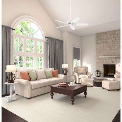 Image showing  52 in. 3-Speed Indoor Builder Ceiling Fan with Pull Chain, Brushed Nickel